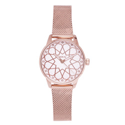 Alhambra Women - Rose Gold & White Swiss Watch - MirajCollections