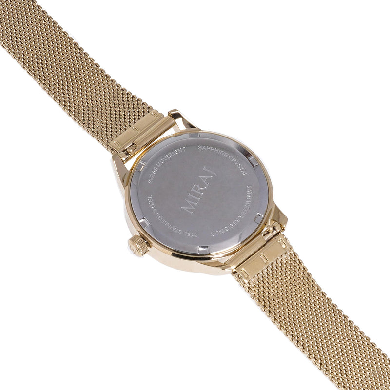 Alhambra Women - Gold & Black Swiss Watch - MirajCollections